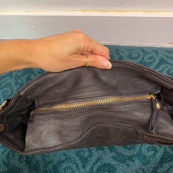 Campomaggi Edera Shoulder Bag in Black Woven Leather - Picture 7 of 10